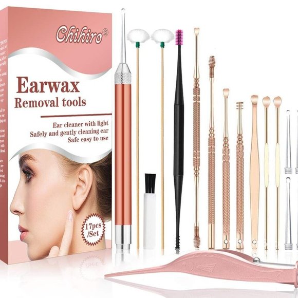 17 Pack Chihiro Ear Wax Removal Tool Kit with Light - Picture 1 of 1